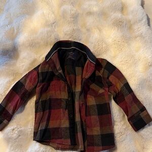 Nomad Kids Plaid Shirt - Red, Black, and Brown